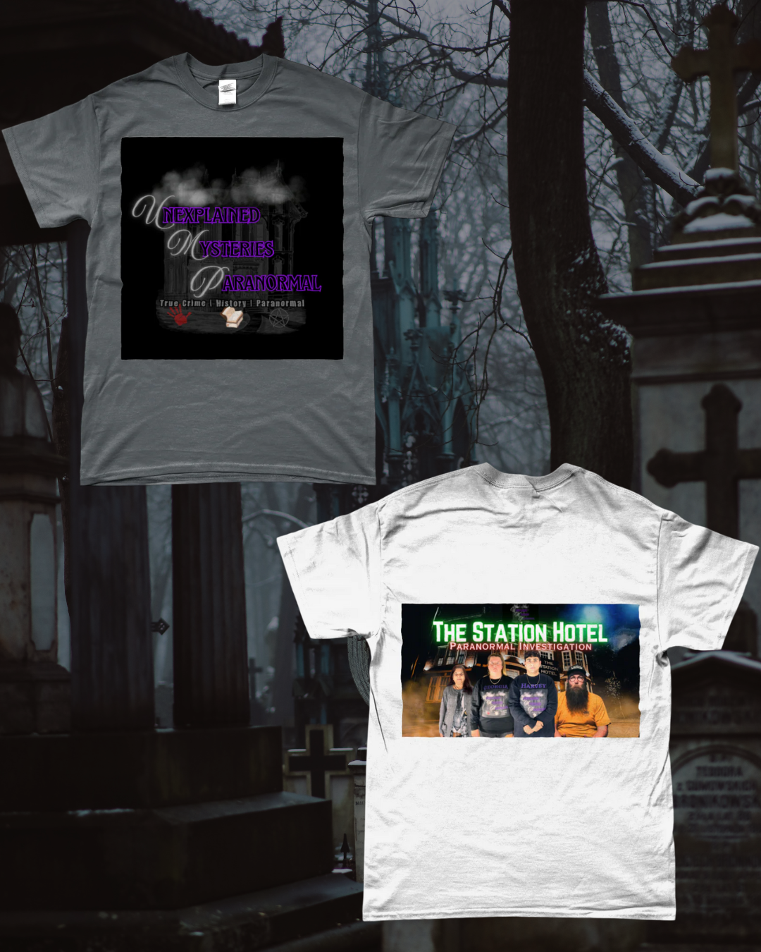Unisex Logo T-Shirt - Station Hotel Paranormal Investigation DVD Cover Back