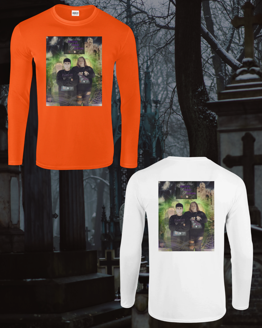 Unisex Main Title Photo Long Sleeve T-Shirt - front and Back