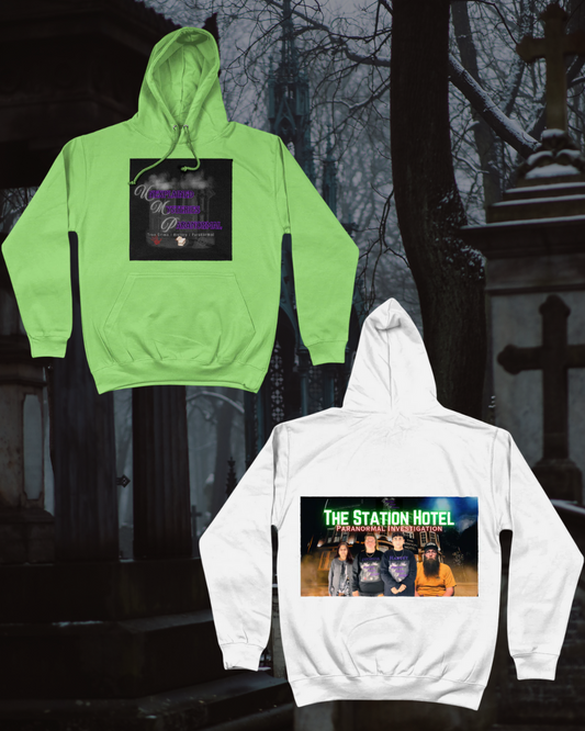 Unisex Logo Hoodie - Station Hotel Paranormal Investigation DVD Cover Back